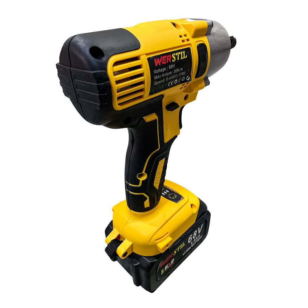 Bormasina de impact cu 2 acumulatori 98Vf 5AH, trusa