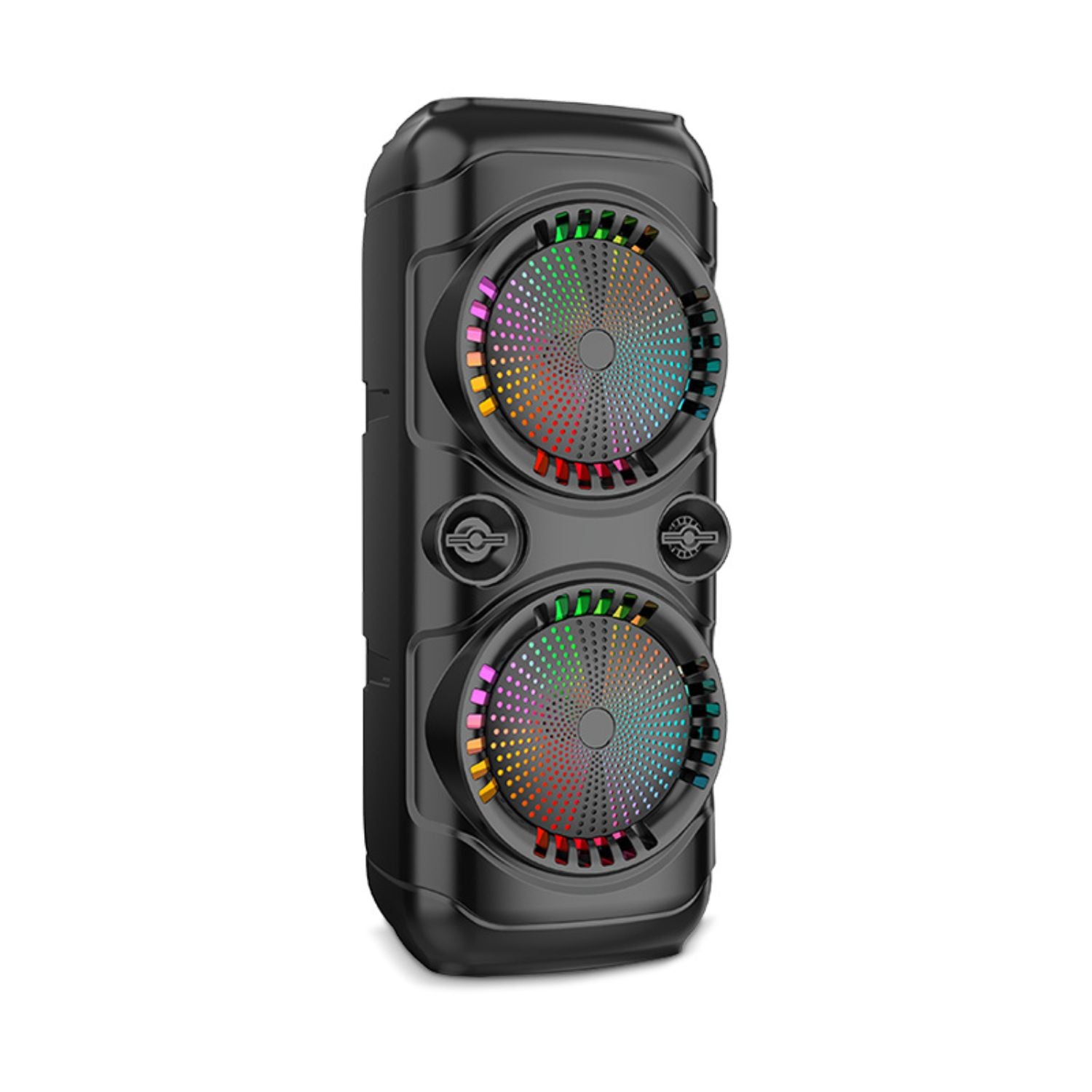 Boxa portabila Bluetooth cu difuzoare duale 8 inch, microfon karaoke, sunet puternic, lumini LED, autonomie mare