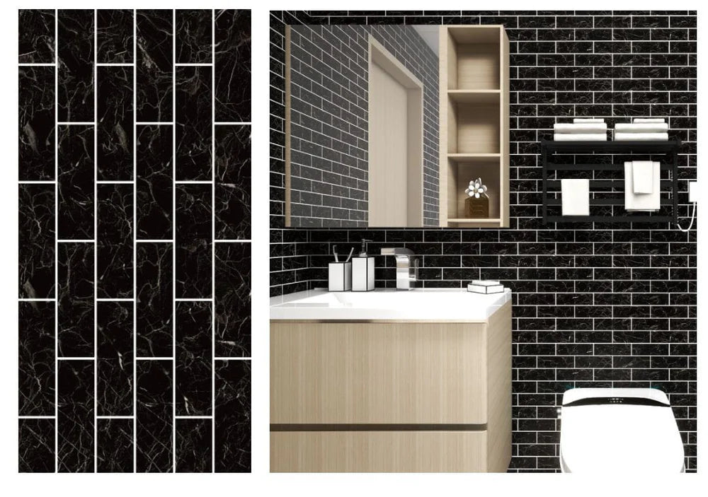 Tapet autoadeziv decorativ 30x60 model caramida neagra