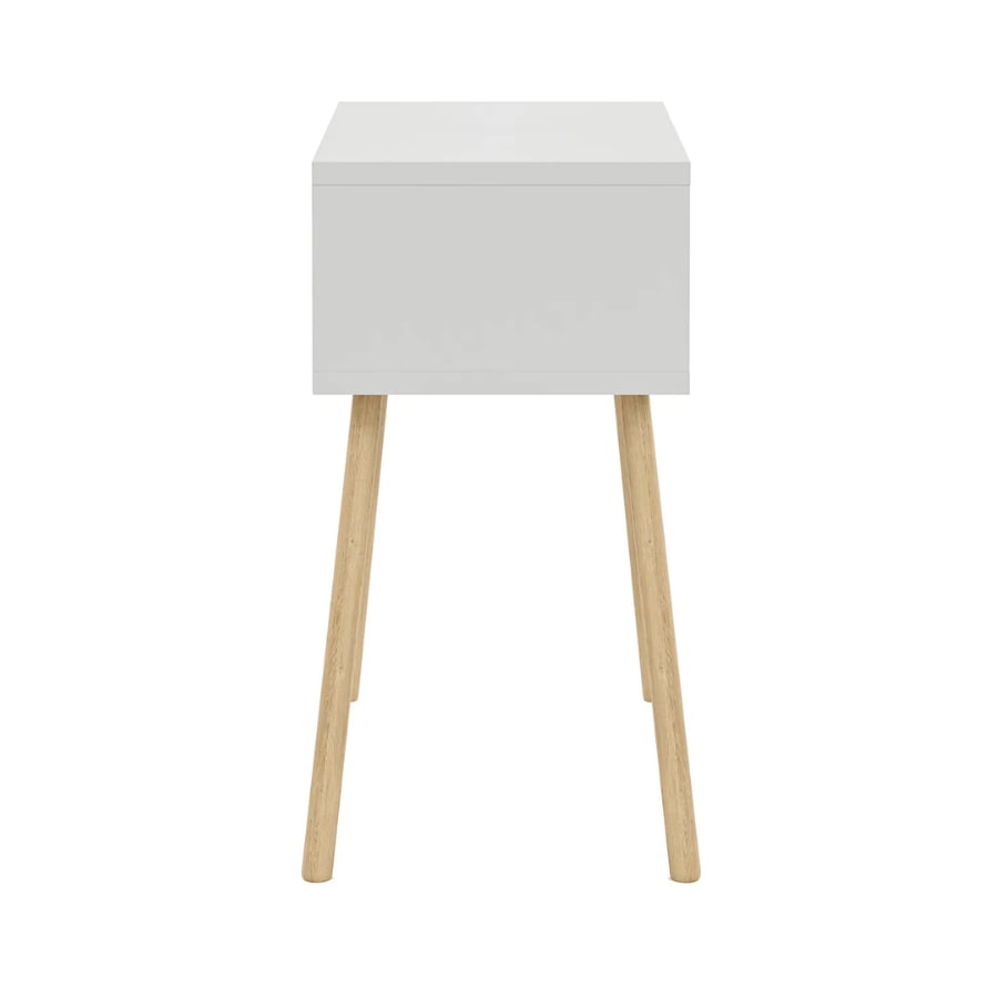 Noptiera cu picioare retro – 44 x 29 x 18 cm – cu raft de depozitare si design vintage