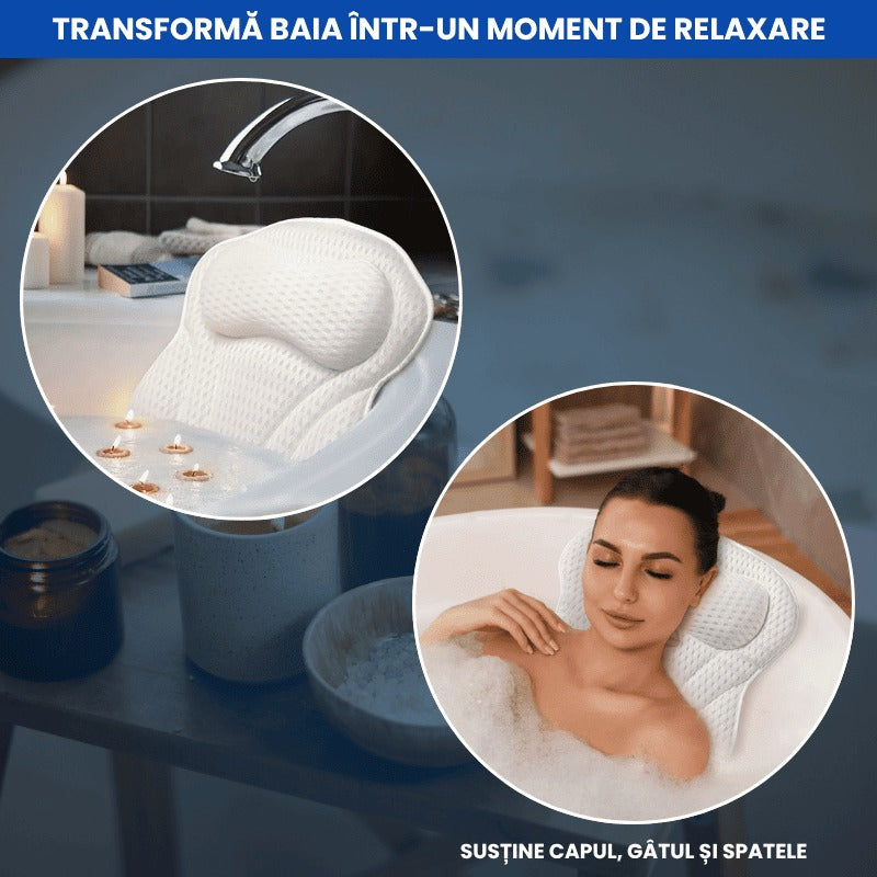 Perna de baie, 4D Air Mesh, 6 ventuze antiderapante, impermeabil, 45x47cm