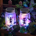 Set 2 Decoratiuni Solare cu Zane LED Alb Cald Multicolor Iluminare Ambientala Gradina