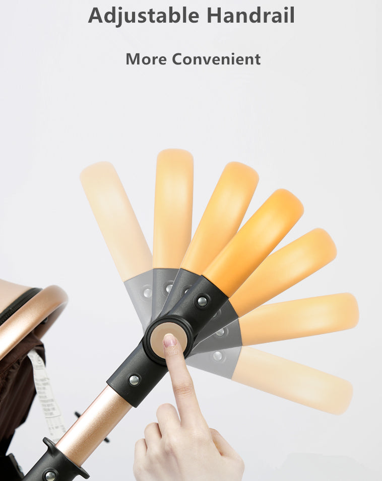 Carucior Bebelusi 2 in 1 Pliabil, Transformabil Landou-Sport, cu Suspensii, Cos Depozitare, 0-36 Luni