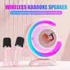 Boxă Portabilă cu Microfon Wireless, Lumină LED și Sunet Dinamic – Party Karaoke 3 în 1