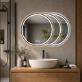 Oglinda de baie, dimensiune 80 cm cu Functie Anti-aburire, Iluminare LED 3 Culori, Touch Control