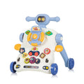 Antemergator 6 in 1  pentru Copii, cu Activitati Montessori de joaca si roti anti-alunecare,