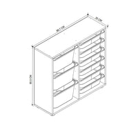 Dulap multifuncțional cu 9 coșuri, 3 nivele,  88,7 x 30 x 85,5 cm - imagine 9