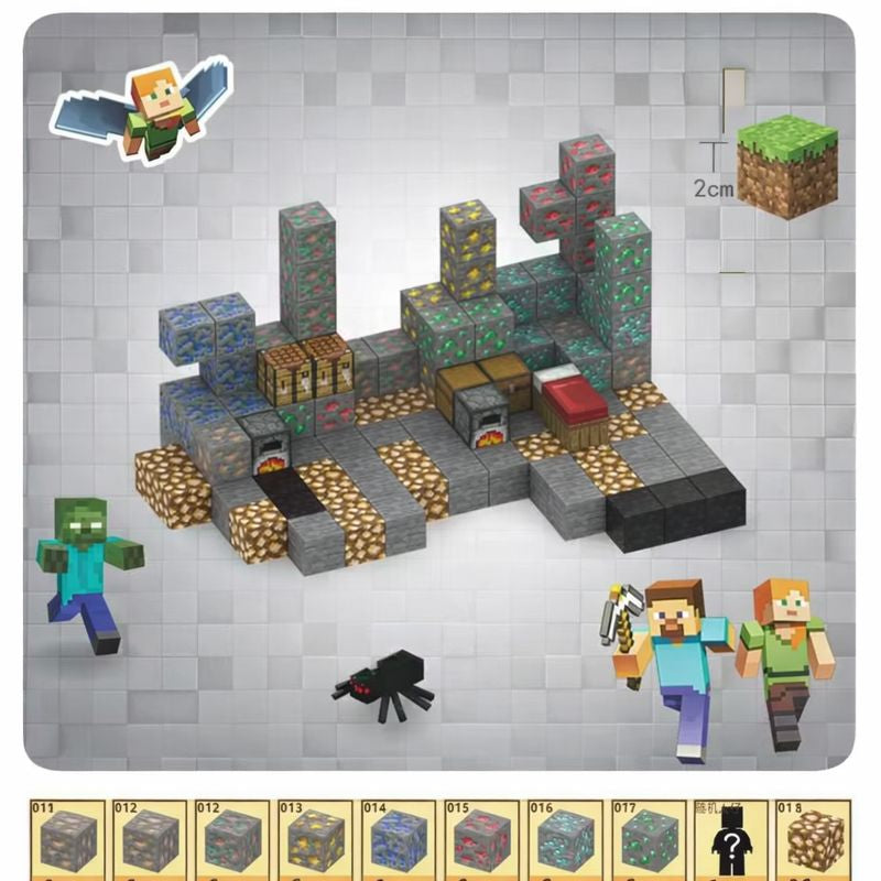 Blocuri magnetice de constructie 3D, 2.5 cm