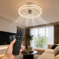 Lustra LED Premium cu Ventilator Integrat si Telecomanda – Iluminare Reglabila, Ventilatie si Timer