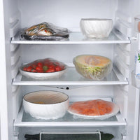 Set 100 huse alimentare de unică folosință cu bandă elastică, 22-38 cm, transparente - imagine 5