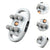 Aparat de masaj cu 6 capete, functionare silentioasa, ecran LED, alb