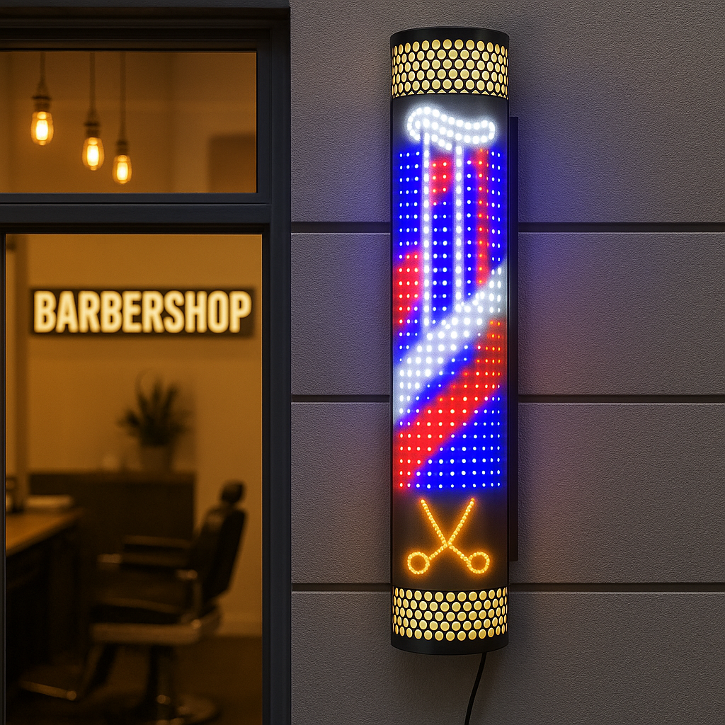 Lampa LED rotativa 90/120 cm, Reclama Luminoasa pentru Frizerie