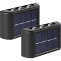Set 2 Lampi Solare de Perete cu Iluminare Sus si Jos 8 LED-uri Alb Rece