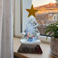 Decorațiune Brad de Crăciun cu Moș Crăciun, Muzică și Lumini LED – 35 × 16 cm