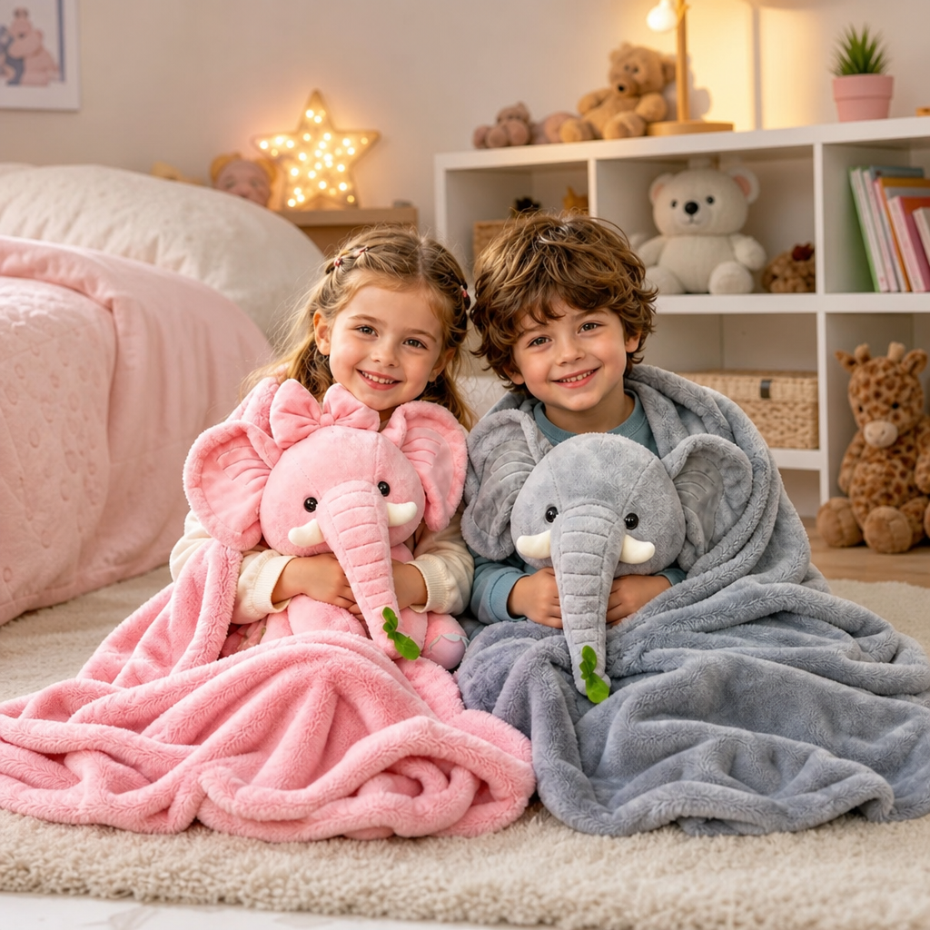 Animalut de Plus 2-in-1 cu Paturica Ascunsa 100x200 cm 5 Modele - detaliu produs