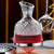 Decantor de vin rotativ de lux, din sticlă transparentă, set elegant pentru iubitorii de vin