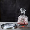 Decantor de vin rotativ de lux, din sticlă transparentă, set elegant pentru iubitorii de vin