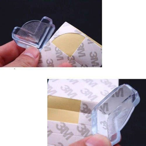 Set 4 Protectii Colturi Forma L Silicon Transparent 1.5x0.5x4.0 cm - detaliu produs
