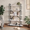 Biblioteca moderna din PAL si metal 90x29,7x159,6 cm, cu 5 rafturi, pentru carti si decoratiuni