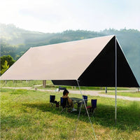 Baldachin tip cort umbrar impermeabil, protectie UV, 2 stalpi metalici, gri - imagine 3