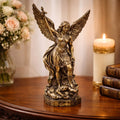 Statueta decorativa Arhanghelul Mihail 12 x 19 cm – finisaj bronz antic