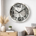 Ceas de perete modern, silentios, aluminiu, design minimalist, 32.5 cm