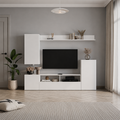 Comoda TV 210x38x90,4 cm, cu dulap suspendat, pentru living