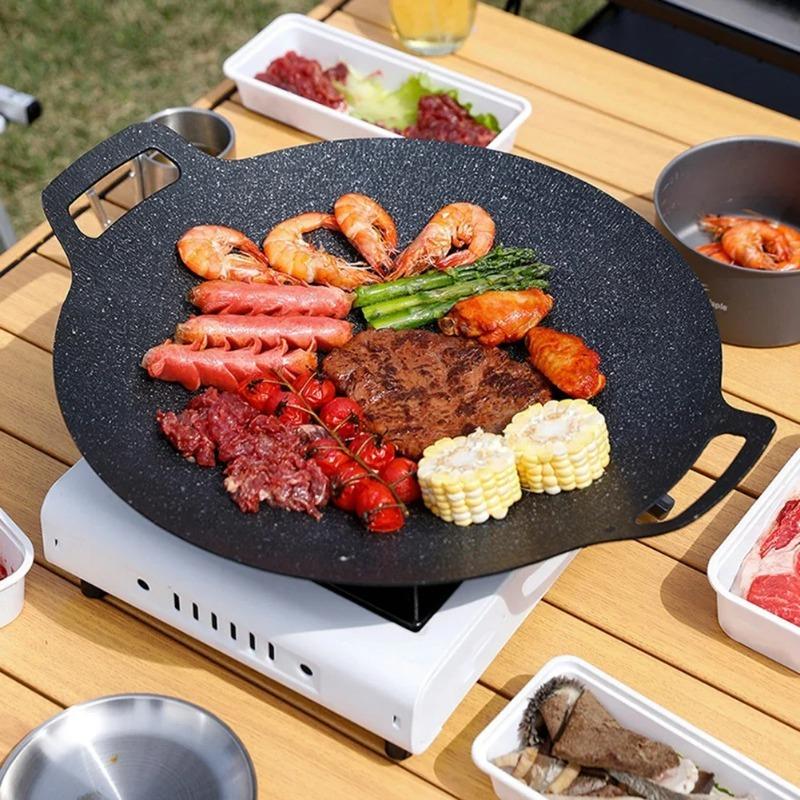 Plita rotunda coreeana pentru gratar 36 cm