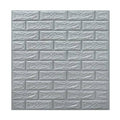 Tapet 3D caramida, gri, auto-adeziv pentru interior, 70 x 77 cm