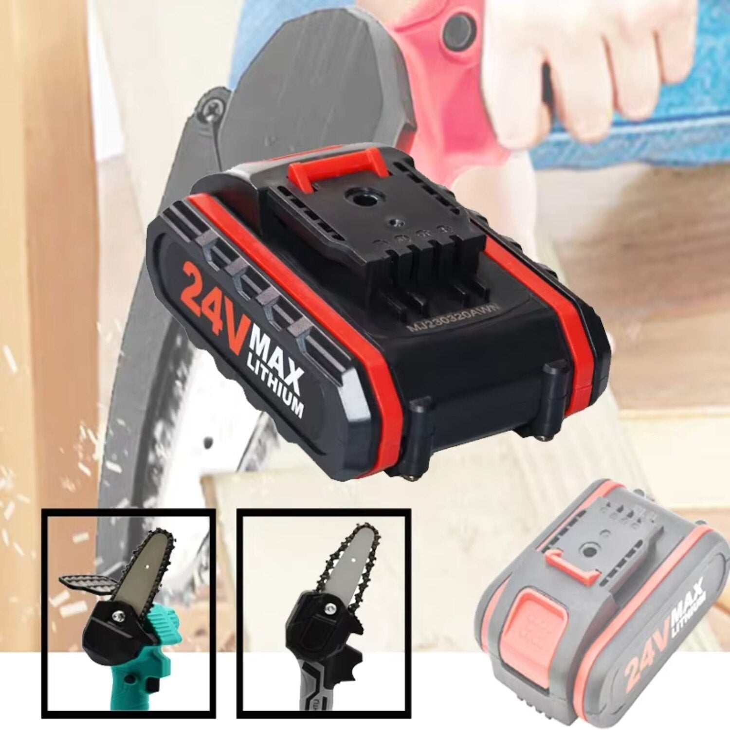 Acumulator Universal 24V pentru Minidrujba Motocoasa Fierastrau Sabie - detaliu produs