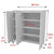 Dulap multifunctional cu 3 usi, Design scandinav modern 103.5 x 90 x 30cm