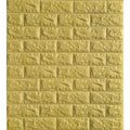 Tapet 3D caramida aurie in relief auto-adeziv pentru interior, 70 x 77 cm