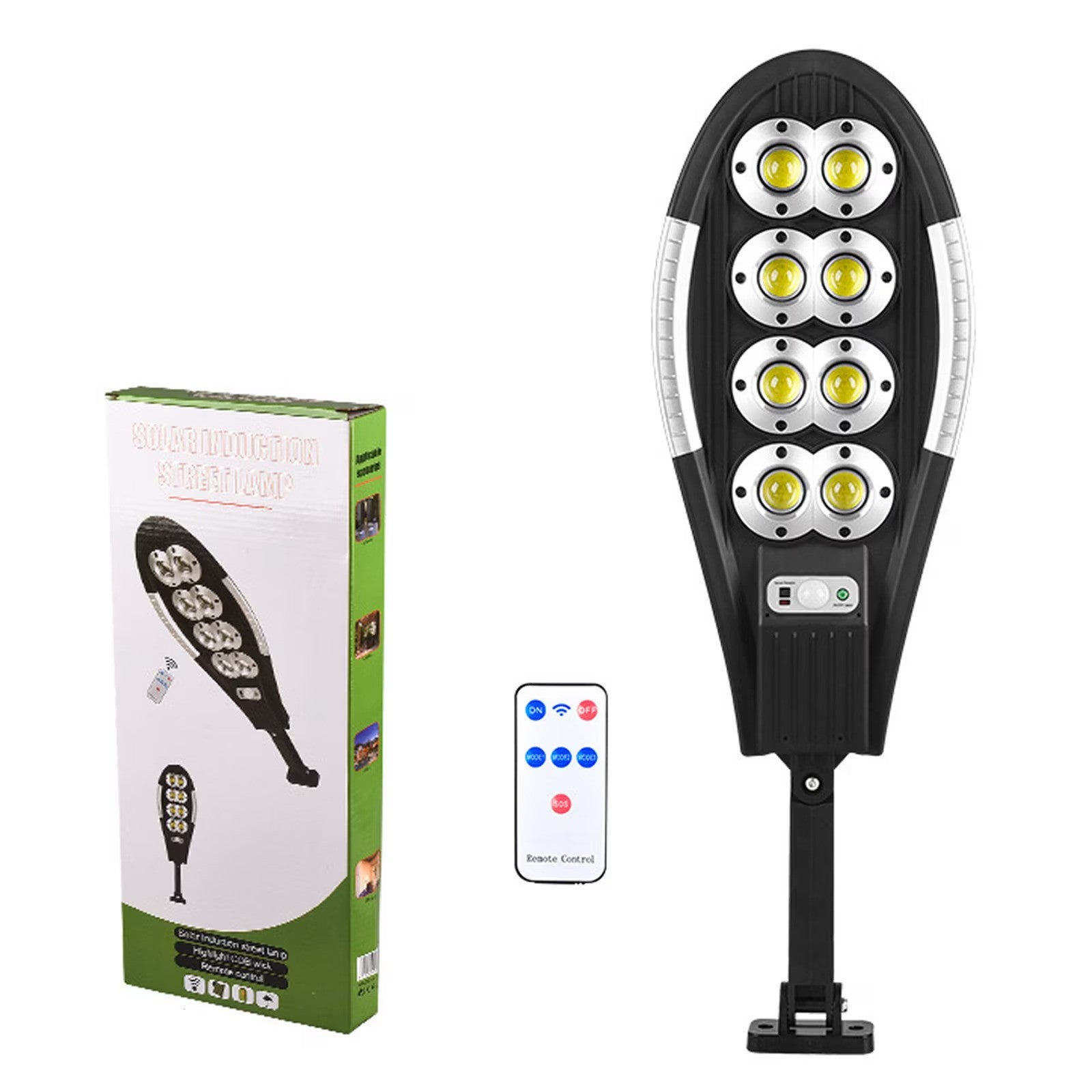 Lampa solară LED Exterior 200 COB cu Senzor de Mișcare, Telecomandă și 3 Moduri – Ultra Luminoasă, Rezistentă la Intemperii, Ideală pentru Curte,  Grădină, Terasă