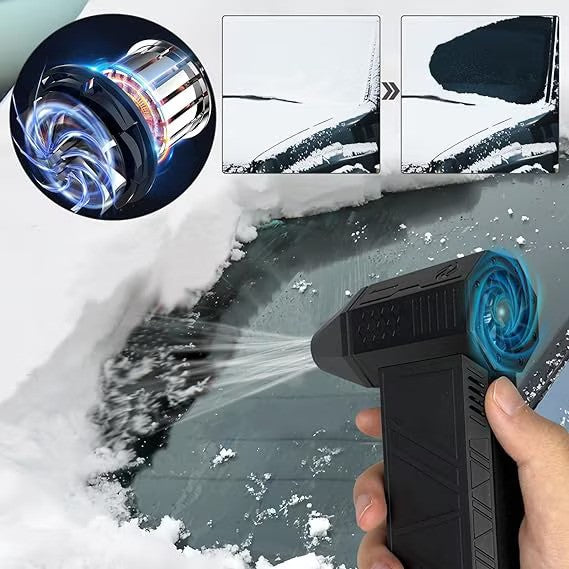 Mini ventilator de aer comprimat, 4 trepte de viteza, lanterna, incarcare USB