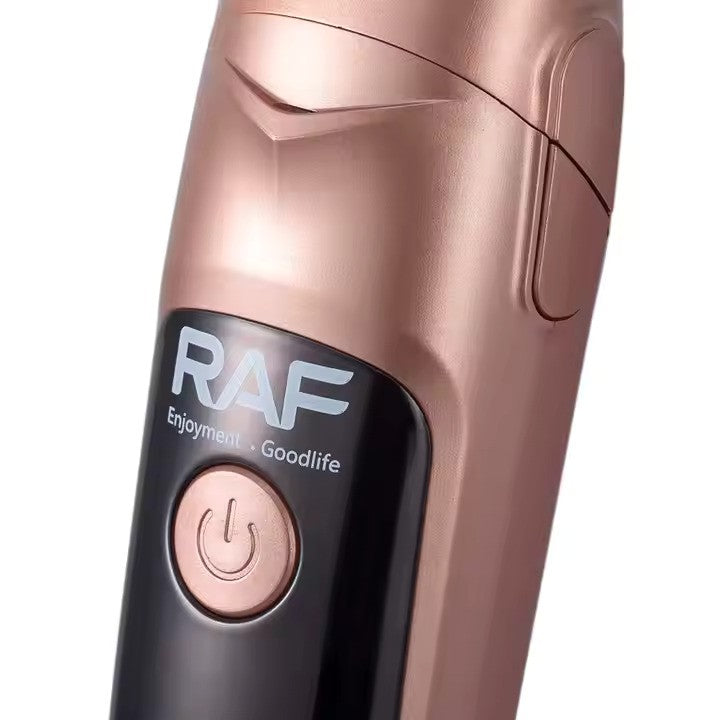 Aparat de tuns multifuncțional RAF R4021 cu 19 accesorii, baterie 600mAh, încărcare USB, culoare Rose Gold