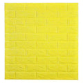 Tapet 3D caramida galbena  auto-adeziv pentru interior, 70 x 77 cm