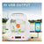 Ventilator cu panou solar, difuzor, Radio FM si doua becuri, EP-009, Easy Power, culoare alb/rosu