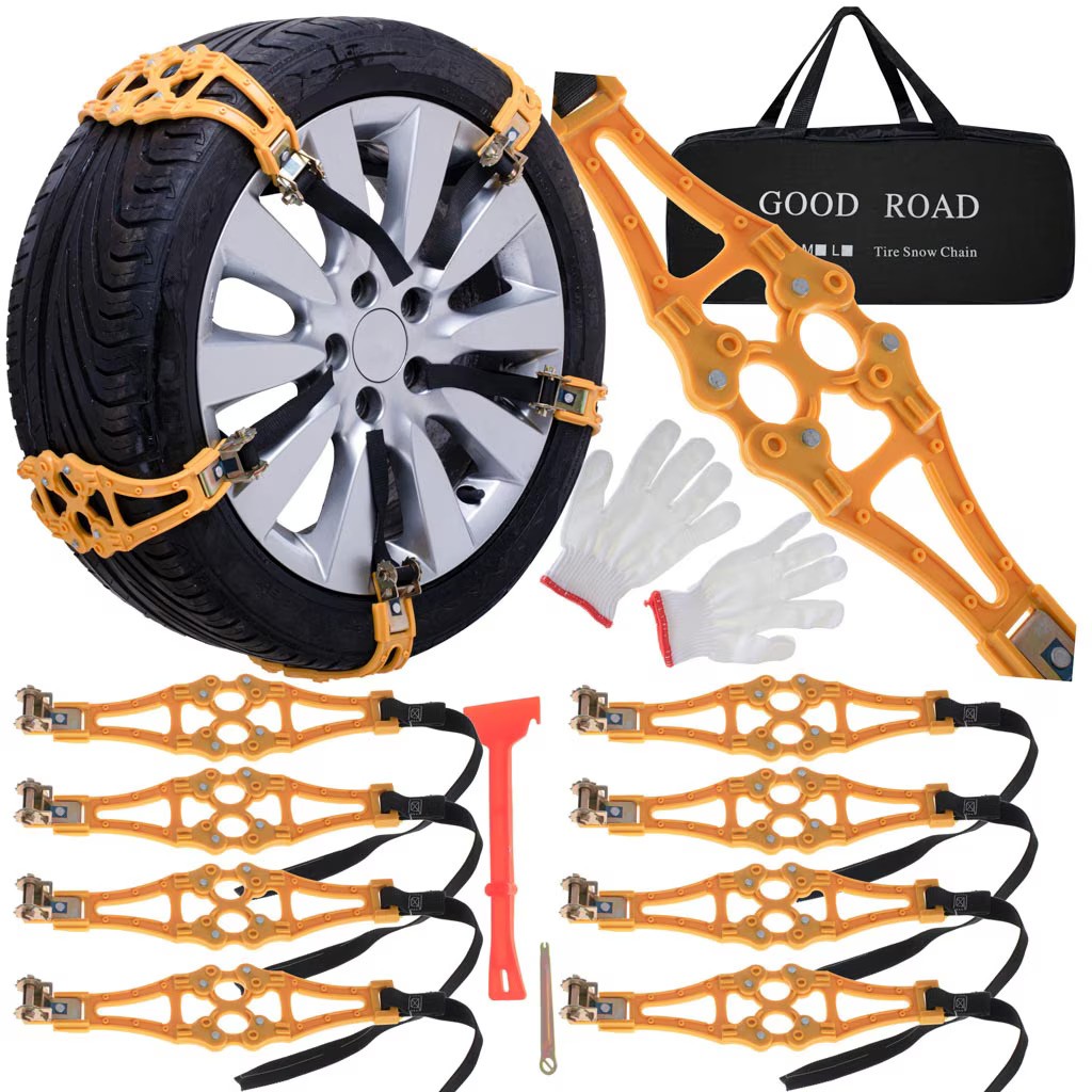 Lanturi de zapada, huse antiderapante pentru roti, anvelope, 8 buc, geanta