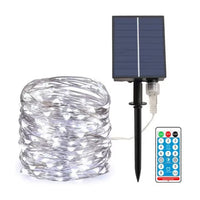 Ghirlanda Luminoasa Solara din Cupru 30M, cu 300 MiniLED-uri, 8 Programe, telecomanda - imagine 12