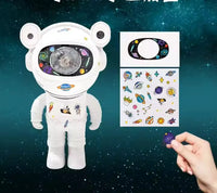 Proiector LED  in forma de astronaut cu sunete si lumini, stickere autoadezive, conexiune Bluetooth - imagine 9
