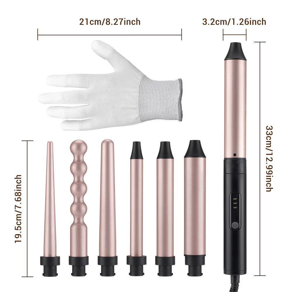 Ondulator automat, incalzire rapida 30s, 6 capete, 16x3.1cm
