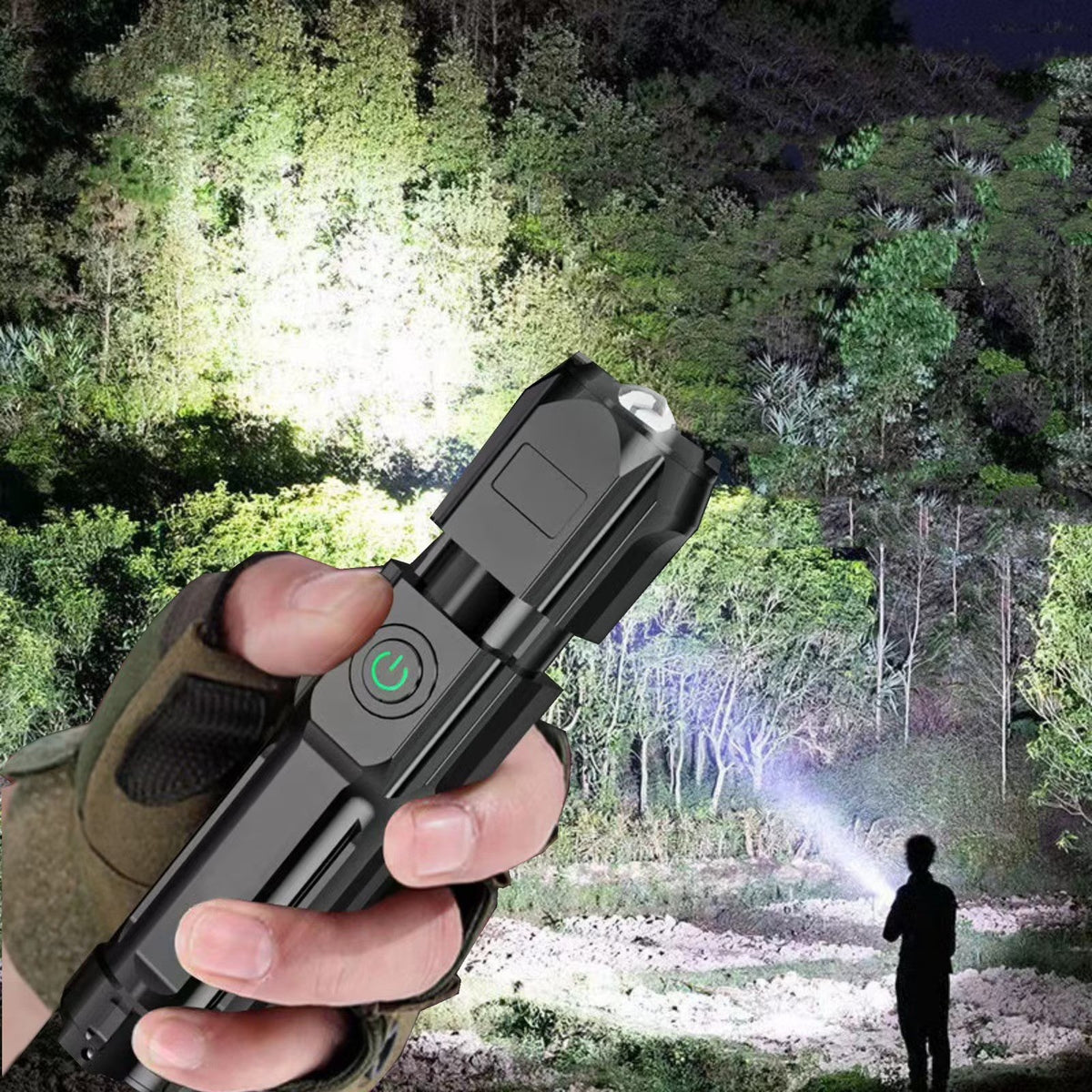 Lanterna LED telescopica Tactical Zoom, XPE LED, 3 moduri de iluminare - imagine 2