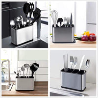 Suport tacamuri, Inox, 4 compartimente, Argintiu - imagine 4