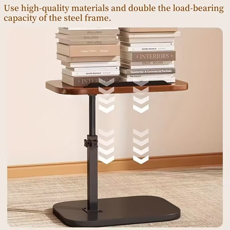 Masa multifunctionala cu blat rotativ din lemn 40x30 cm cu cadru metalic Inaltime reglabila pana la 80 cm
