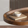 Masuta de cafea design nordic cu picior metalic, maro, 40x30x70