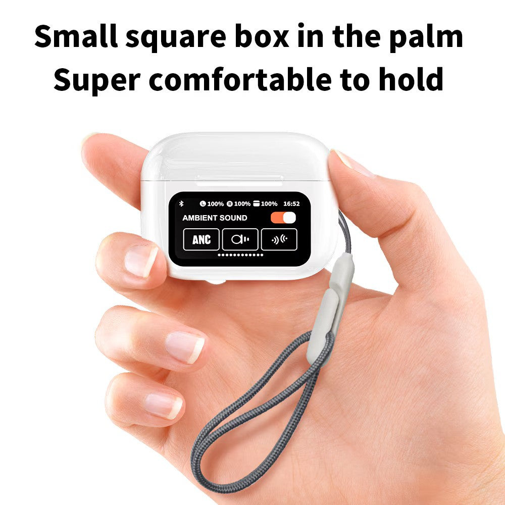 Casti wireless bluetooth A9 pro, cu Touch Screen si Anularea Zgomotului, Bluetooth 5.4,microfon HD, control tactil/touch, rezistente la apa