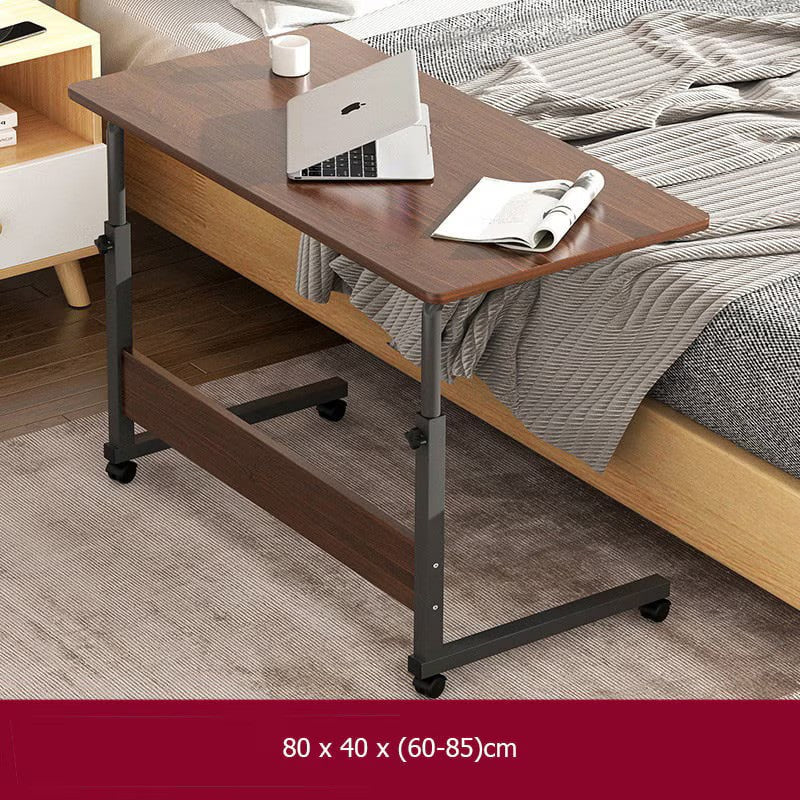 Masuta laptop reglabila, mini birou cu roti, 80 cm x 40 cm