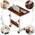 RESIGILAT - Masuta laptop reglabila, mini birou cu roti, 80 cm x 40 cm