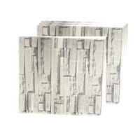 Tapet 3D caramida alb cu gri auto-adeziv pentru interior, 70 x 77 cm - imagine 2