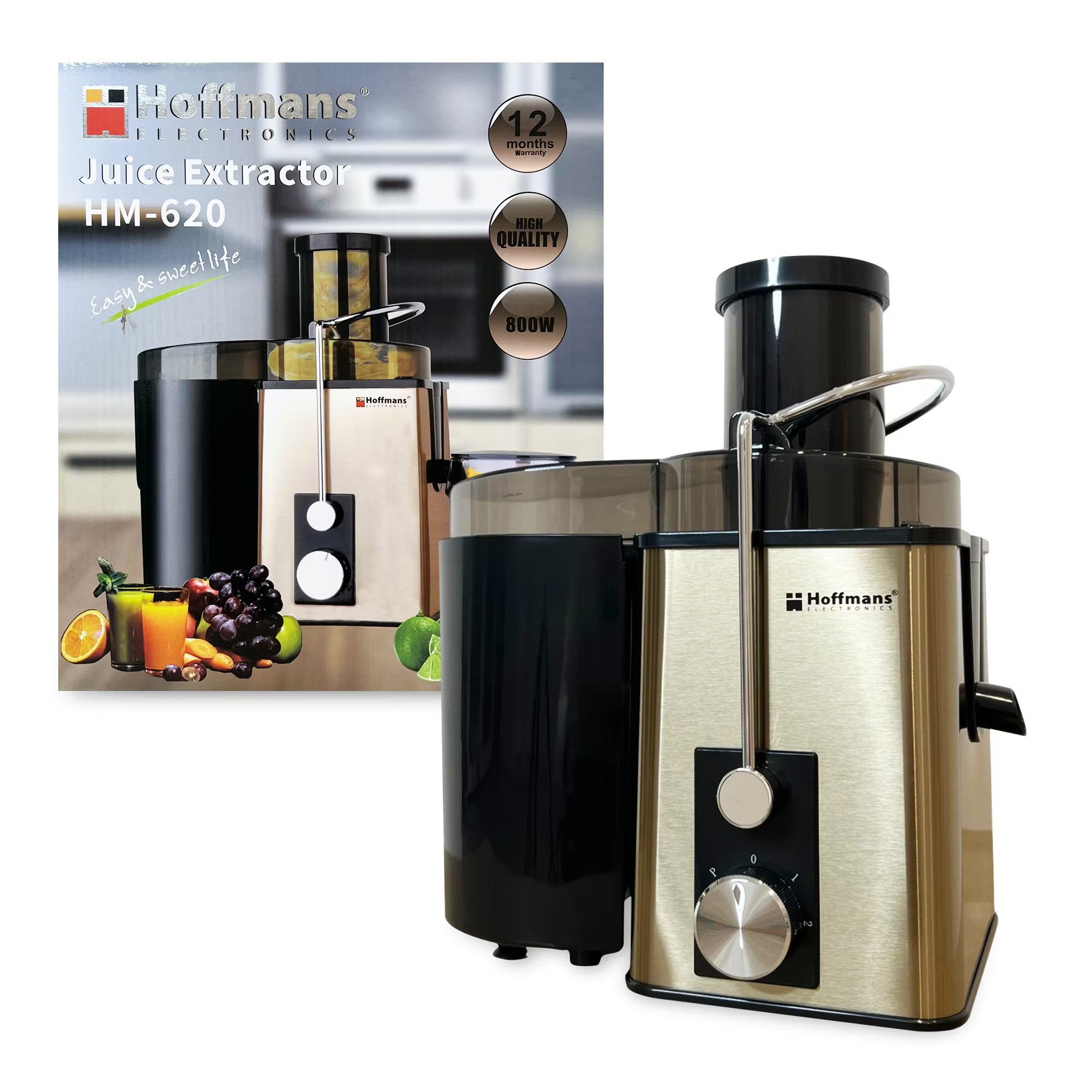 Storcător / Separator de  Fructe Hoffmans HM‑620 – 600 ml, 800 W